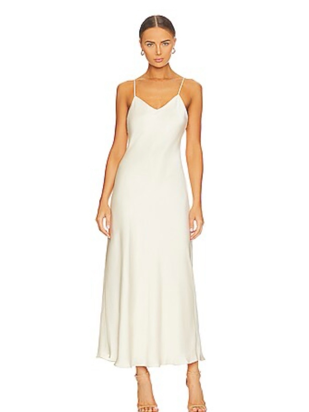 Favorite Daughter Cream Slip Maxi Dress with Adjustable Straps